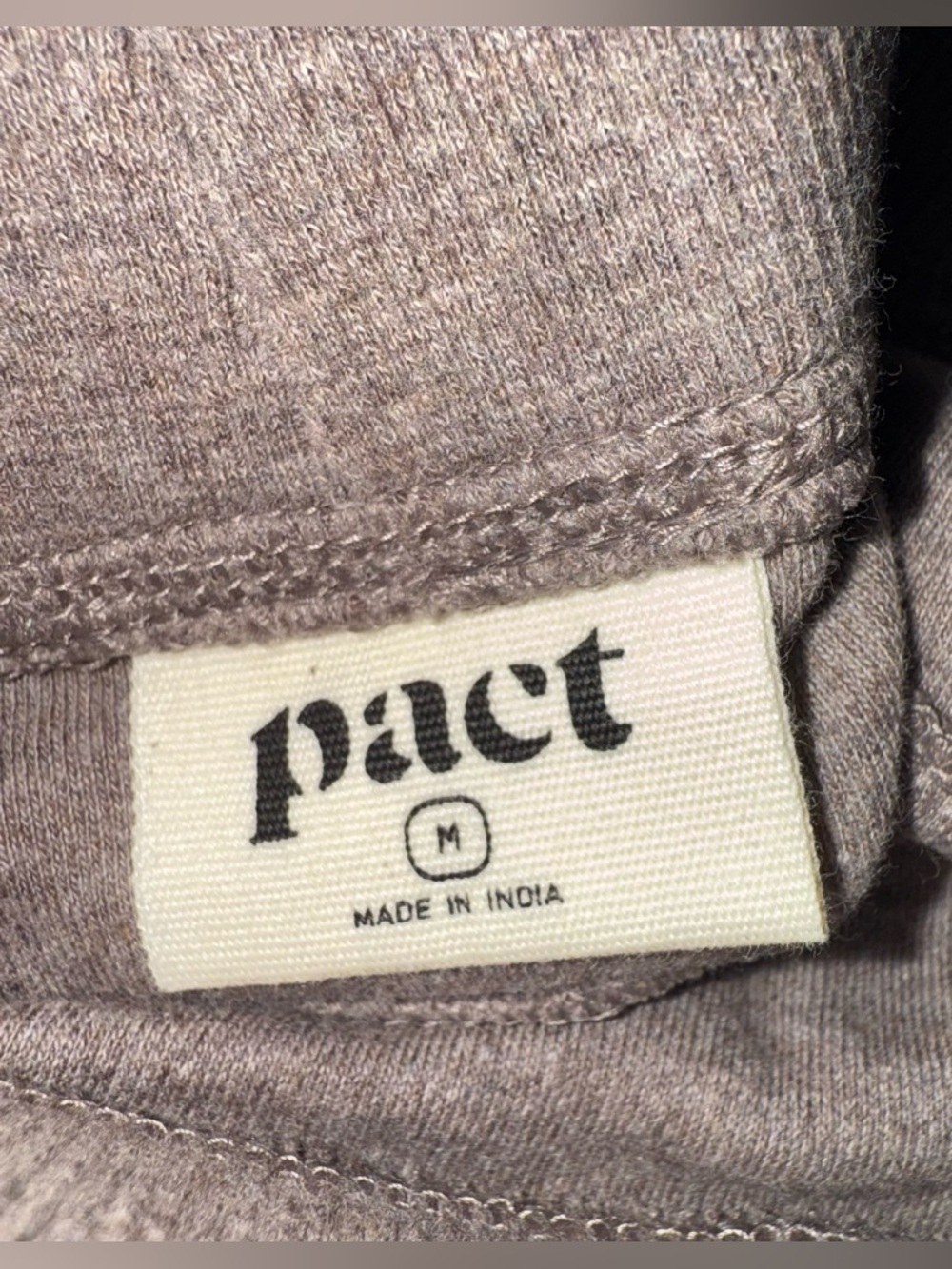 Pact Women’s Organic Airplane Jogger and Wrap Cardigan Set in Deep Taupe Heather - Picture 4 of 9